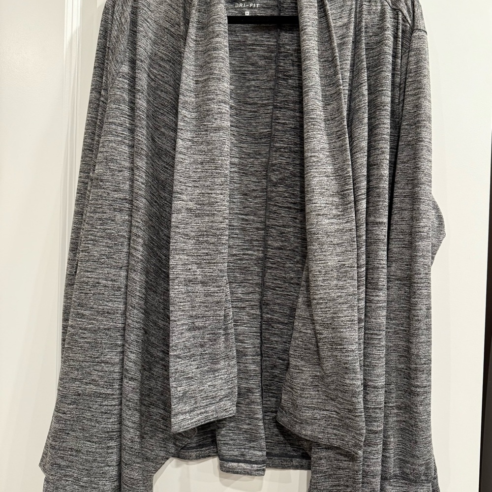 Nike Women’s Yoga Cardigan Dark Gray & Black 2X